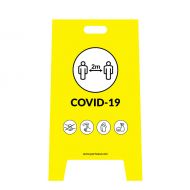 Oznakowanie bezpieczeństwa Covid PORTWEST [CV92] (50szt) - cv92yer.jpg