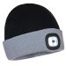 Czapka Two Tone LED Rechargeable Beanie PORTWEST [B034], Kolor: Czarny Szary, Rozmiar: Uniwersalny